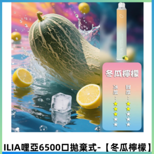 ILIA BAR 4哩啞一次性大容量6500口拋棄式電子煙【冬瓜檸檬】